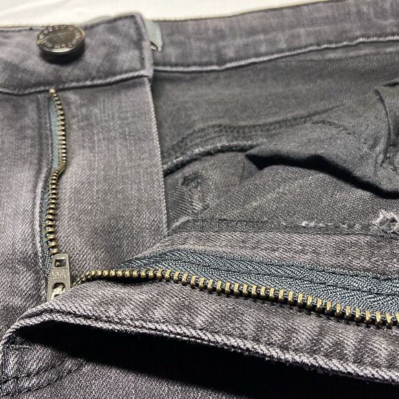 Wit & Wisdom NWOT ankle skinny, hi- rise, raw hem black denim jeans 10 - Picture 7 of 11